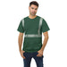 BAYSIDE® MADE IN USA Hi-Vis 100% Cotton Crew Segmented Striping - Forest Green - 3700 - Safety Vests and More