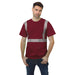 BAYSIDE® MADE IN USA Hi-Vis 100% Cotton Crew Segmented Striping - Papaya - 3700 - Safety Vests and More