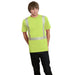 BAYSIDE® MADE IN USA Hi-Vis 50/50 Pocket Crew Segmented Striping - 3707 - Safety Vests and More