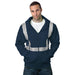 BAYSIDE® MADE IN USA Hi Vis Full Zip Hoodie Segmented Striping - 3737 - Safety Vests and More