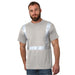 BAYSIDE® MADE IN USA Hi-Vis 100% Cotton Crew Solid Striping - Natural - 3751 - Safety Vests and More