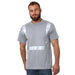 BAYSIDE® MADE IN USA Hi-Vis 100% Cotton Crew Solid Striping - Silver - 3751 - Safety Vests and More