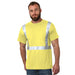 BAYSIDE® MADE IN USA Hi-Vis 100% Cotton Crew Solid Striping - Yellow - 3751 - Safety Vests and More