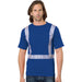 BAYSIDE® MADE IN USA Hi-Vis 100% Cotton Pocket Crew Segmented Striping - Royal Blue - 3710 - Safety Vests and More