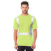 BAYSIDE® MADE IN USA Hi-Vis 100% Cotton Pocket Crew Solid Striping - Lime Green - 3771 - Safety Vests and More