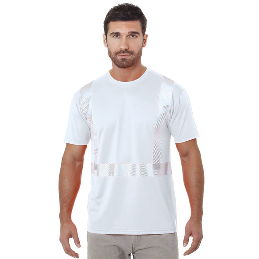 BAYSIDE® MADE IN USA Hi-Vis Performance Crew Segmented Striping - 3730 - Safety Vests and More