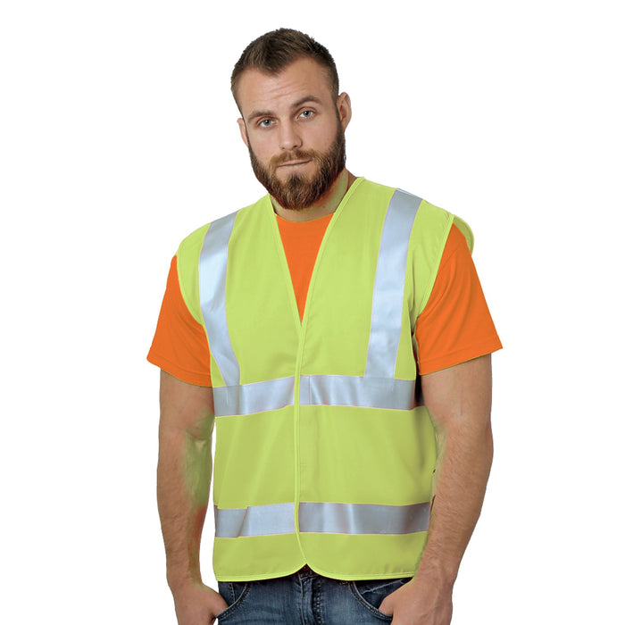 BAYSIDE® MADE IN USA Economy Hook & Loop Vest - 3789 - ANSI Class 2 - Safety Vests and More