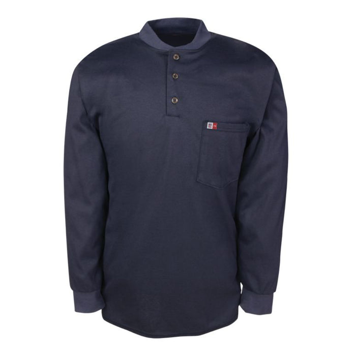Big Bill® Flame Resistant (FR) Long Sleeve Buttoned Henley T-Shirt - ATPV 8.9 - DW18KI6