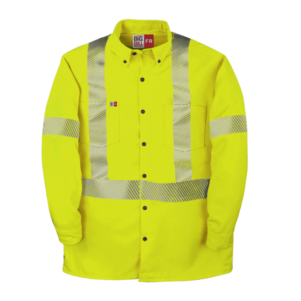 safety dress shirts NKE FR Hi-Vis Button-Down Shirt Yellow / 2XL