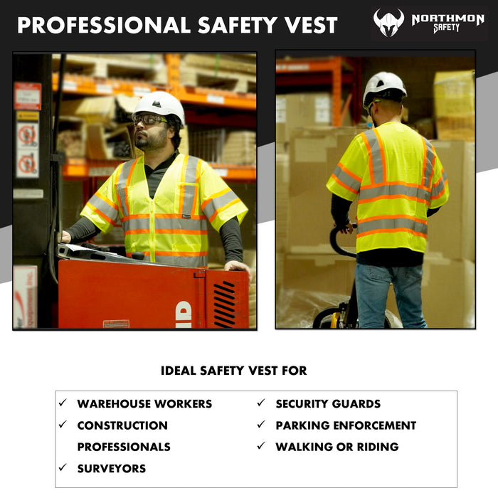 Hi Vis Short Sleeve Mesh Safety Vest - 102 Series - ANSI Class 3