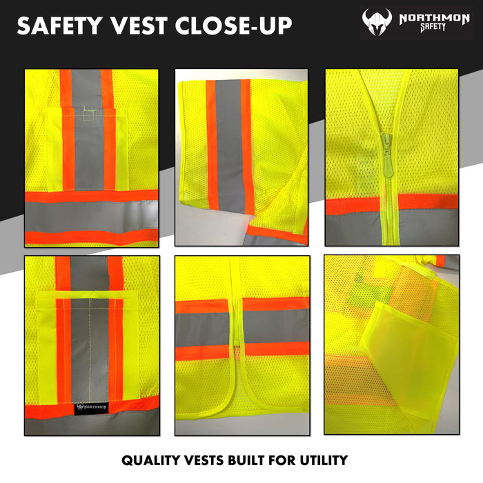 Hi Vis Short Sleeve Mesh Safety Vest - 102 Series - ANSI Class 3