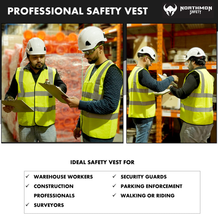 Two Band High Visibility Solid Safety Vest - 101 Series - ANSI Class 2