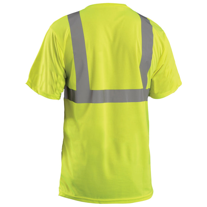 OccuNomix High Visibility Micro Mesh Safety T-Shirt - Yellow / Lime - Type R Class 2 - LUX-SSMTP2