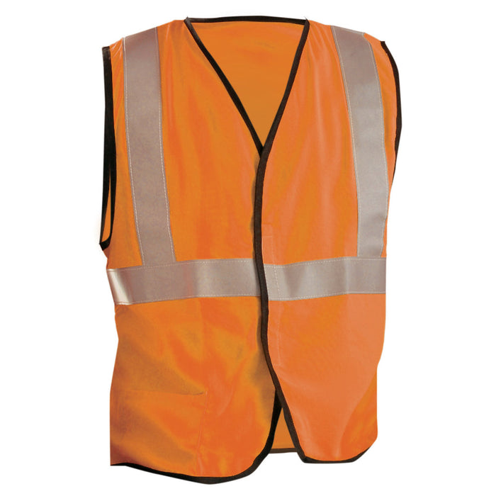 OccuNomix Type R Class 2 Premium Solid FR Safety Vest Yellow Orange - LUX-SSG/FR