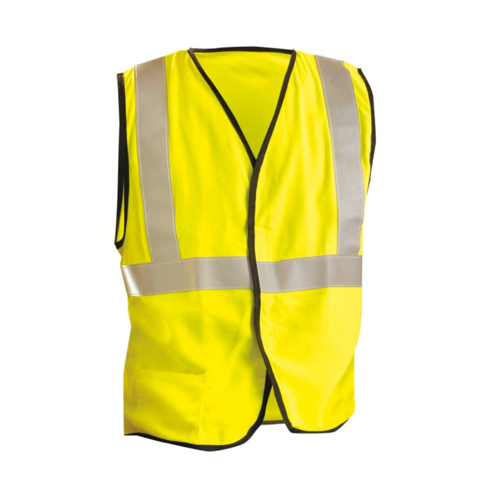 OccuNomix Type R Class 2 Premium Solid FR Safety Vest Yellow Orange - LUX-SSG/FR