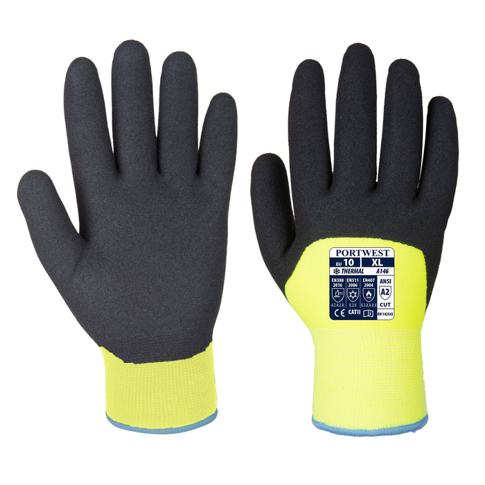 PORTWEST® A146 Winter Grip Gloves - Nitrile - CAT 2 - ANSI Abrasion Level 4 - Safety Vests and More