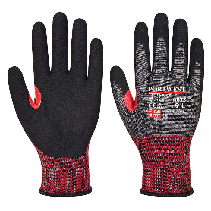 PORTWEST® CS AHR18 Nitrile Foam Cut Resistant Gloves - ANSI Cut Level A6 - A673