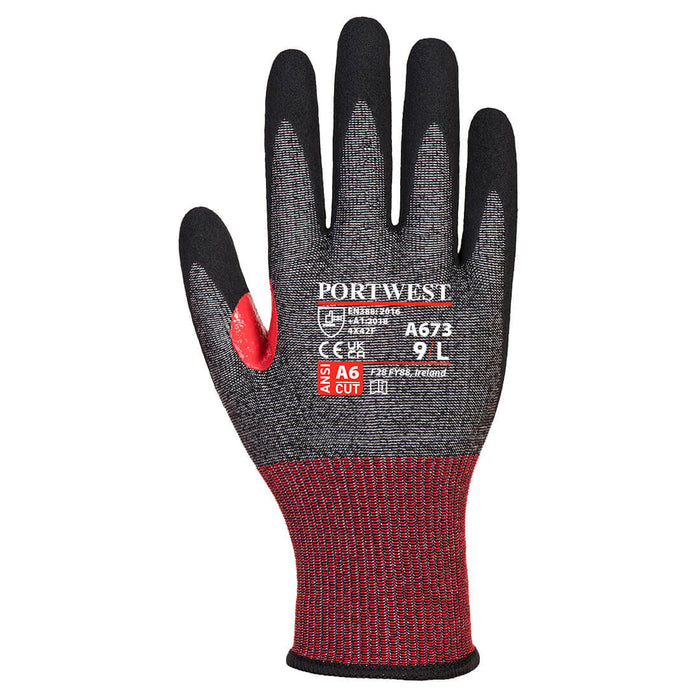 PORTWEST CS AHR18 Nitrile Foam Cut Resistant Gloves - ANSI Cut Level A6 - A673
