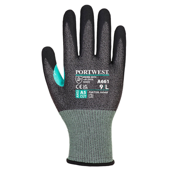 PORTWEST CS VHR18 Nitrile Foam Cut Resistant Gloves - ANSI Cut Level A5 - A661