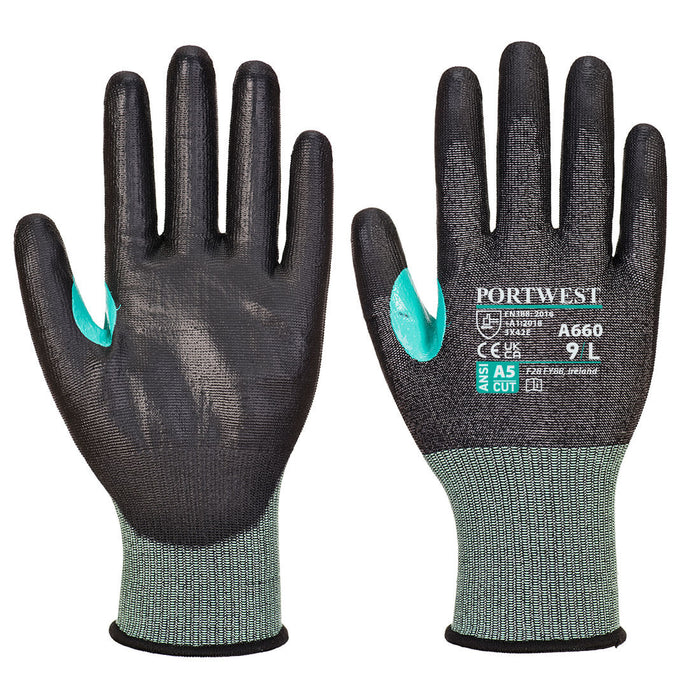 PORTWEST® CS VHR18 PU Cut Resistant Gloves - ANSI Cut Level A5 - A660
