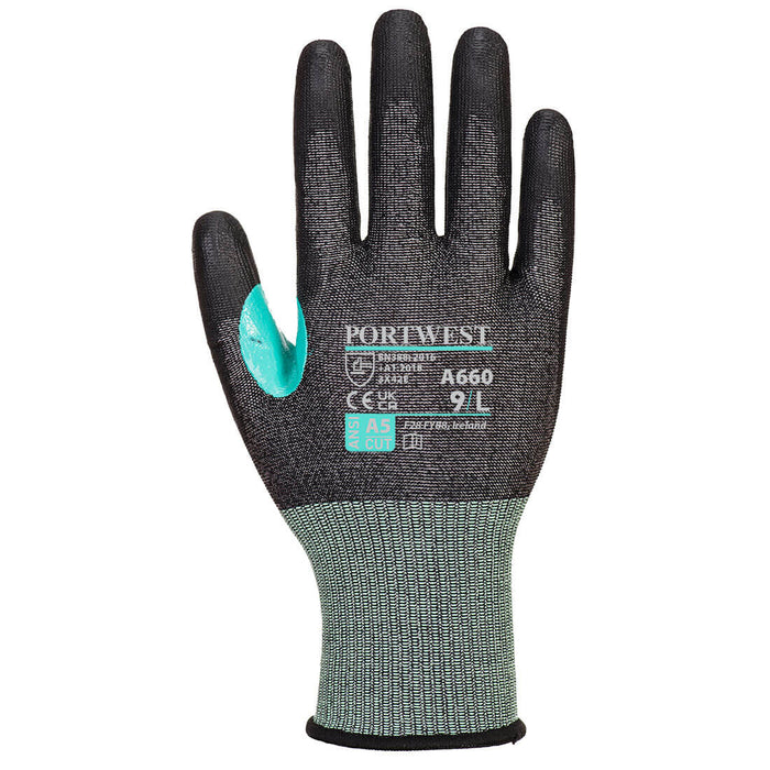 PORTWEST CS VHR18 PU Cut Resistant Gloves - ANSI Cut Level A5 - A660