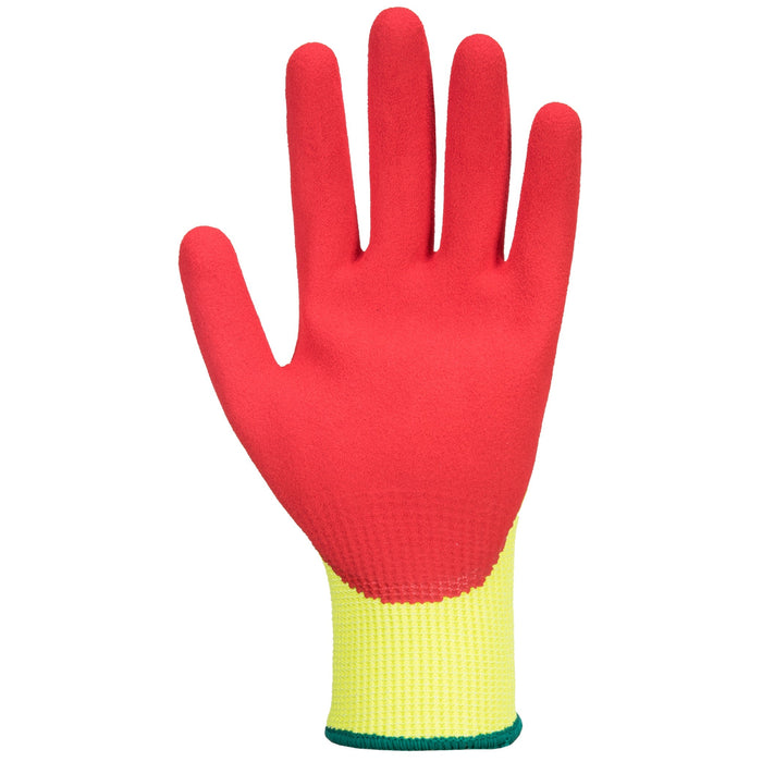 PORTWEST® A626 Vis-Tex Hi Vis HR Cut Gloves - CAT 2 - ANSI Cut Level A5 - Safety Vests and More