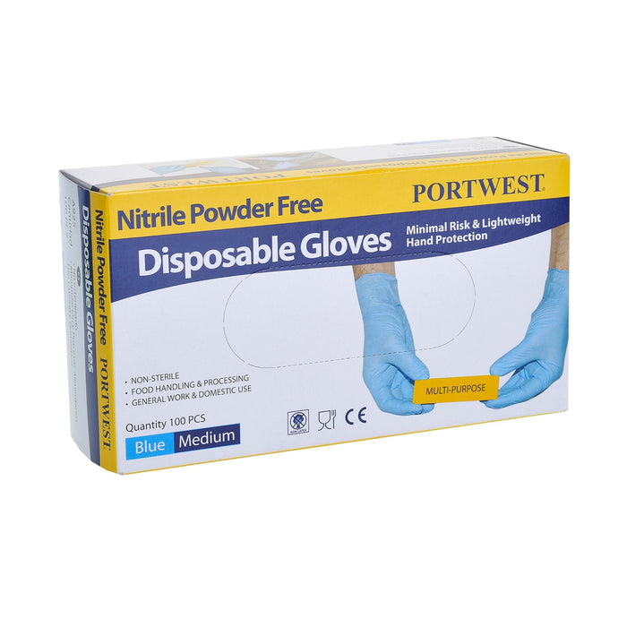 PORTWEST® Disposable Nitrile Gloves A925 (Pairs of 100) - Safety Vests and More