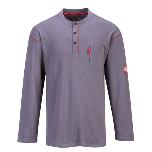PORTWEST® FR02 Bizflame Henley FR Long Sleeve Shirt - Safety Vests and More