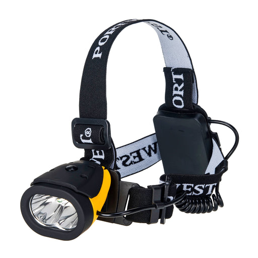 PORTWEST® Dual Power Headlight - Yellow / Black - Safety Vests and More