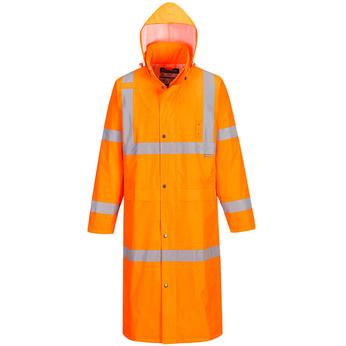 PORTWEST® Hi Vis Trench Coat Rain Jacket - ANSI Class 3 - UH445