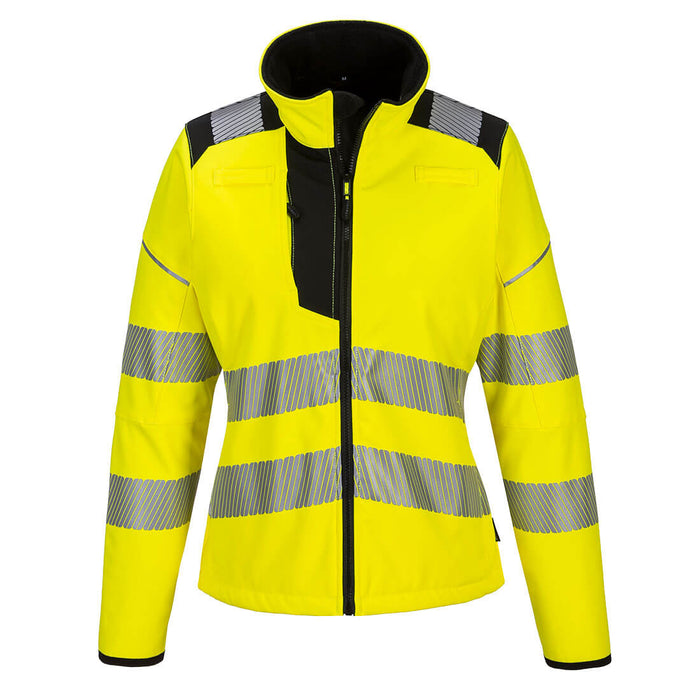 PORTWEST® PW3 Hi-Vis Women's Softshell ANSI Class 2 Jacket Yellow/Black - PW381 - Safety Vests and More