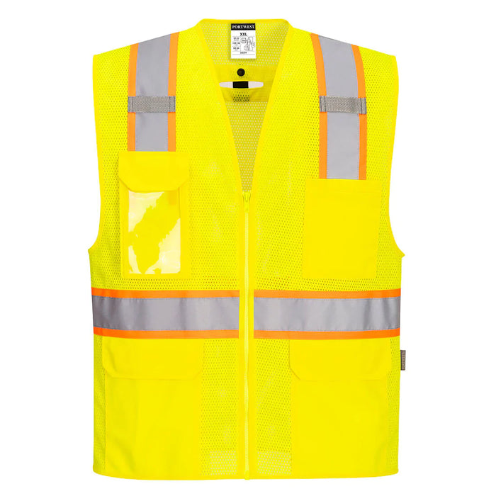 PORTWEST® Hi Vis Fall Protection Safety Vest - ANSI Class 2 - US394