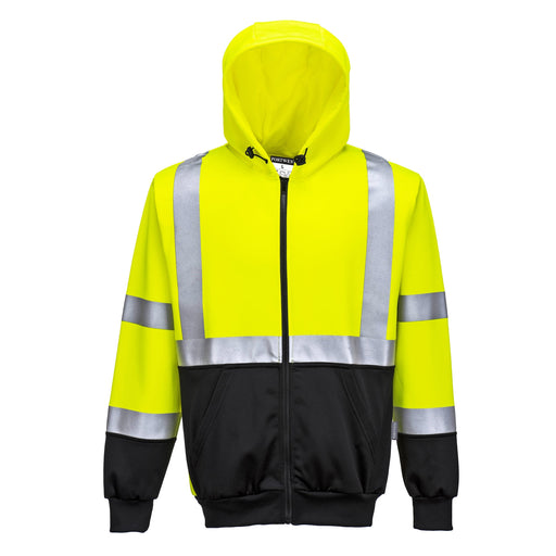 PORTWEST® Hi Vis Two Tone Zipped Hoodie - ANSI Class 3 - UB315 - Safety Vests and More