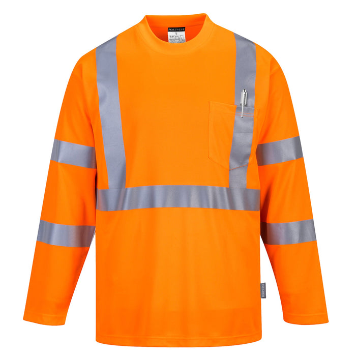 PORTWEST® Hi Vis Long Sleeve Pocket Shirt - ANSI Class 3 - S191 - Safety Vests and More