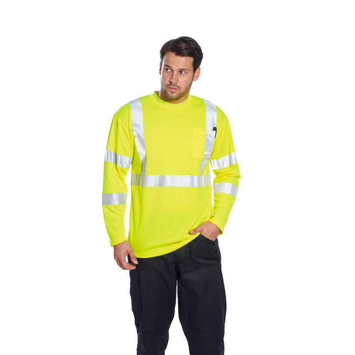 PORTWEST® Hi Vis Long Sleeve Pocket Shirt - ANSI Class 3 - S191 - Safety Vests and More