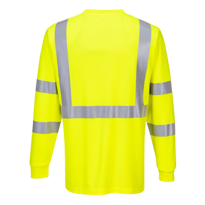 PORTWEST® Hi Vis Long Sleeve Rib Cuff T-Shirt - ANSI Class 3 - S192 - Safety Vests and More