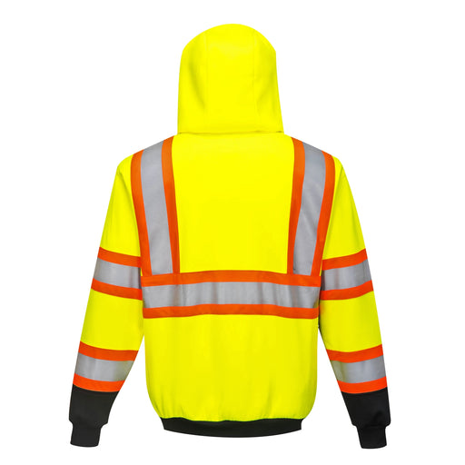 PORTWEST® Reflective Kansas Zipped Hoodie ANSI Class 2 / ANSI Class 3 - UB316 - Safety Vests and More