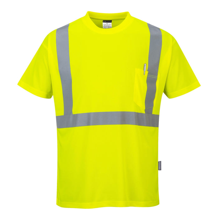 PORTWEST® Hi Vis Pocket T-Shirt - ANSI Class 2 - S190 - Safety Vests and More