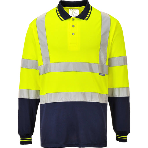 PORTWEST® Hi Vis Long Sleeve Two Tone Polo - ANSI Class 2 - S279 - Safety Vests and More