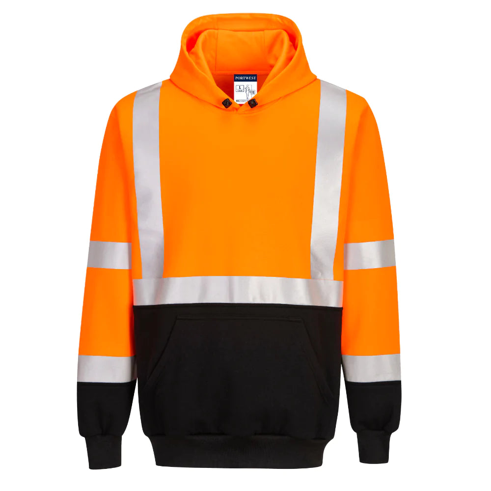 PORTWEST® Hi Vis Two Tone Hooded Sweatshirt - UB324 — Safety Vests and More