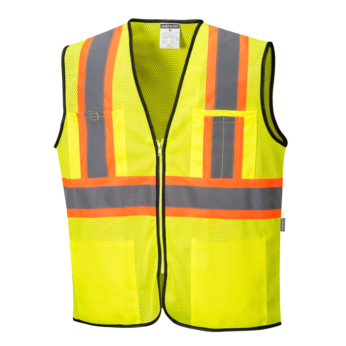 PORTWEST® US381 Frisco Mesh Contrast Safety Vest - ANSI Class 2 - Safety Vests and More