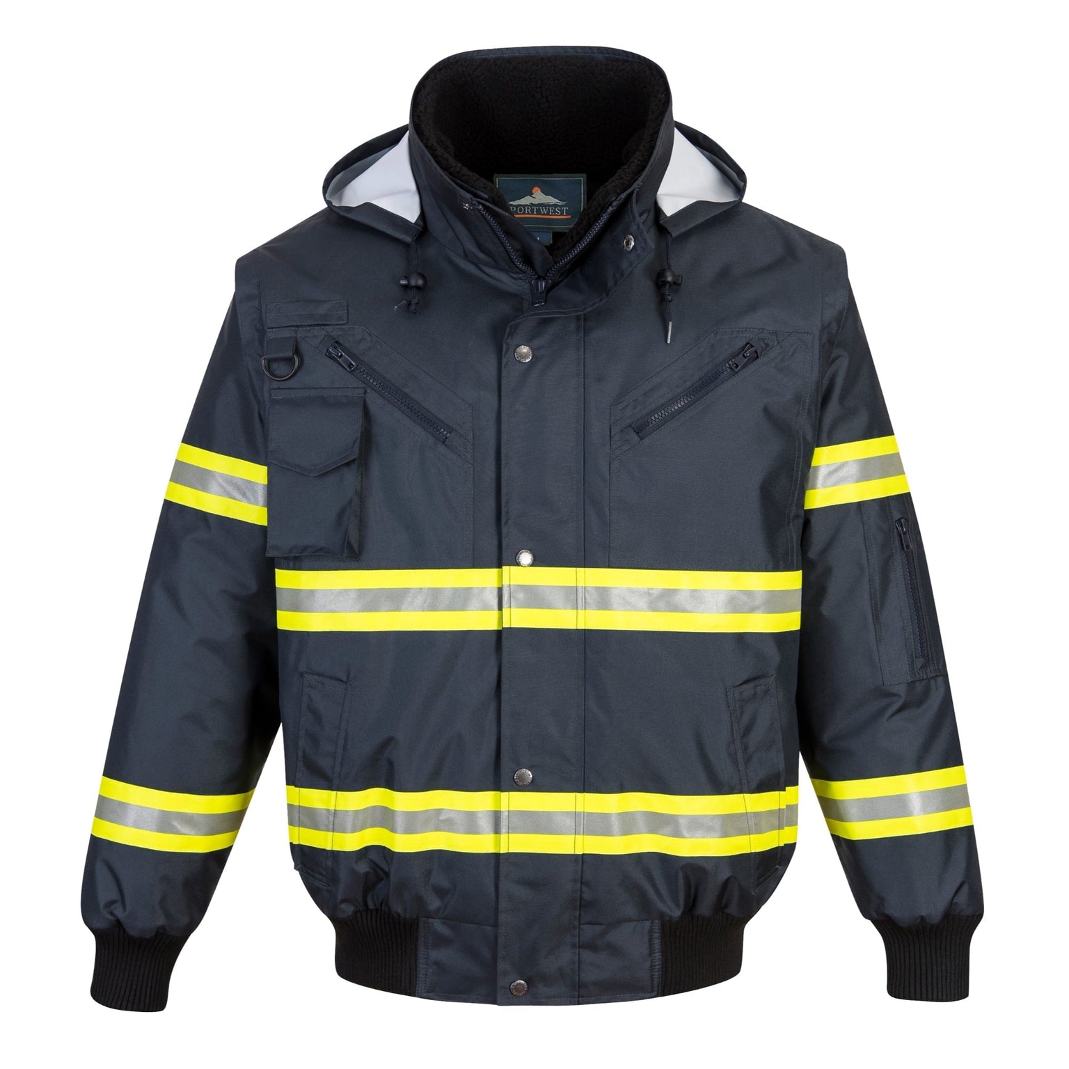 Hi Vis Jacket With Removable Lining / Sleeves — Safety Vests and More