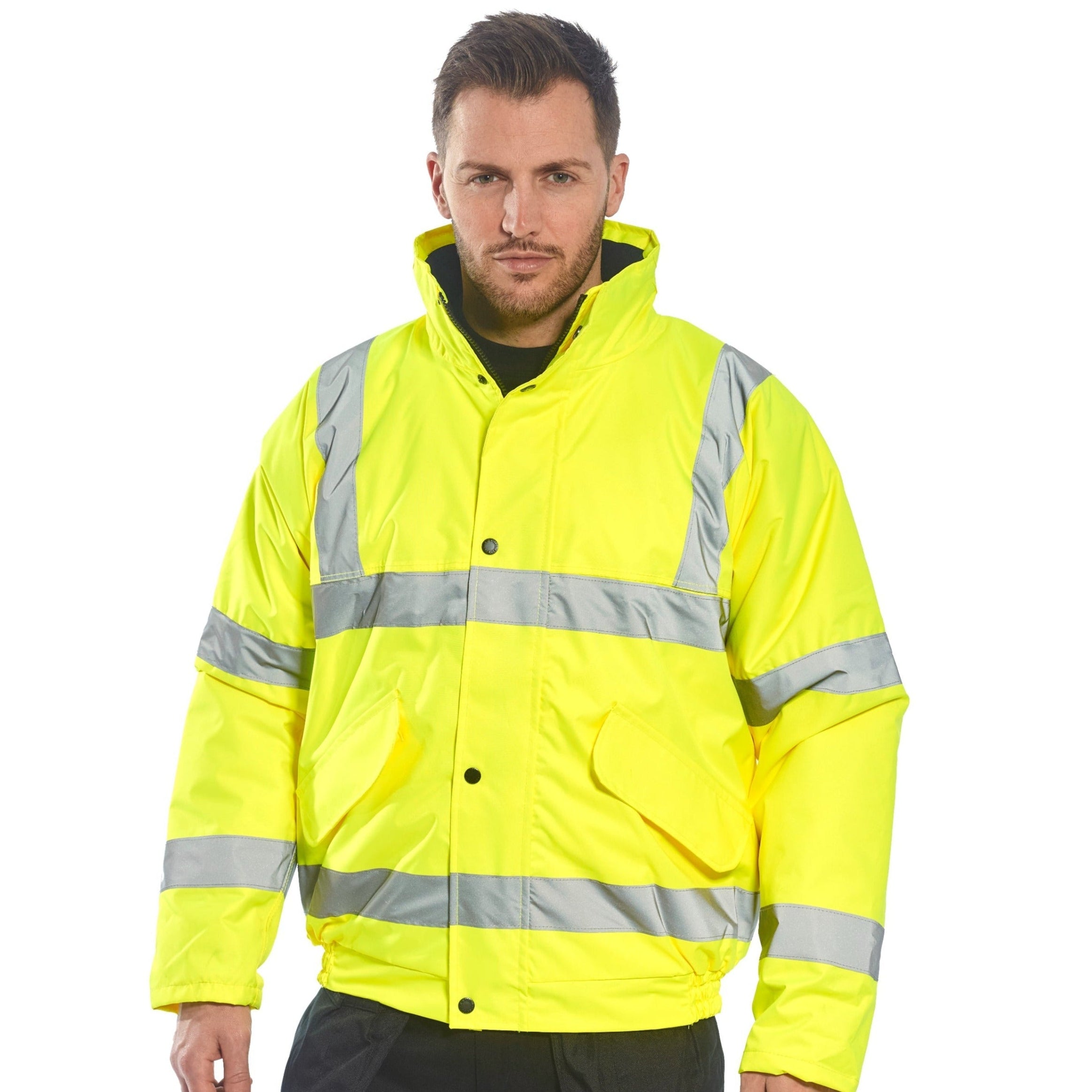 PORTWEST® Hi Vis Waterproof Winter Bomber Jacket - ANSI Class 3 - US46 ...