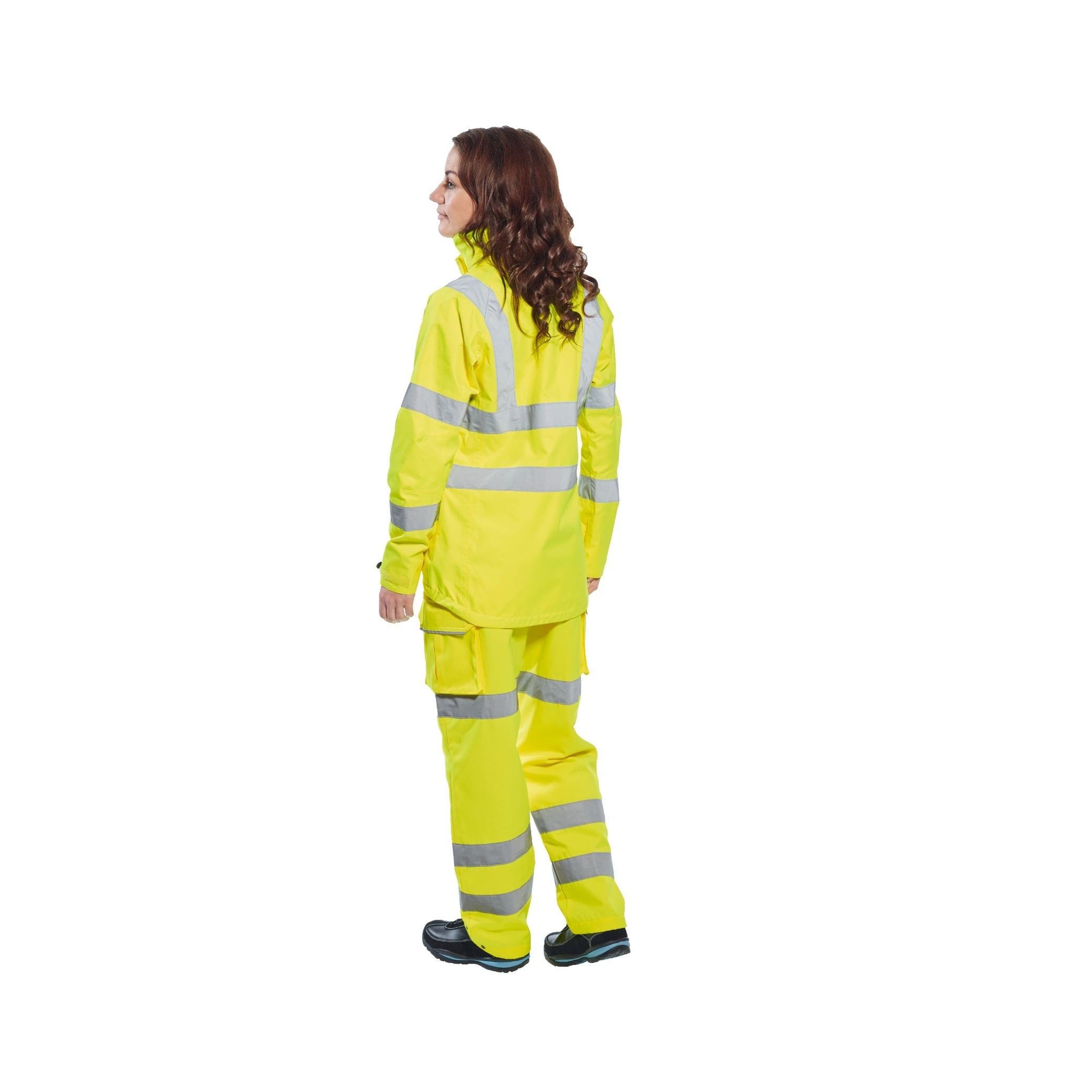 PORTWEST® Womens Hi Vis Waterproof Rain Jacket - ANSI Class 3 - LW70 ...