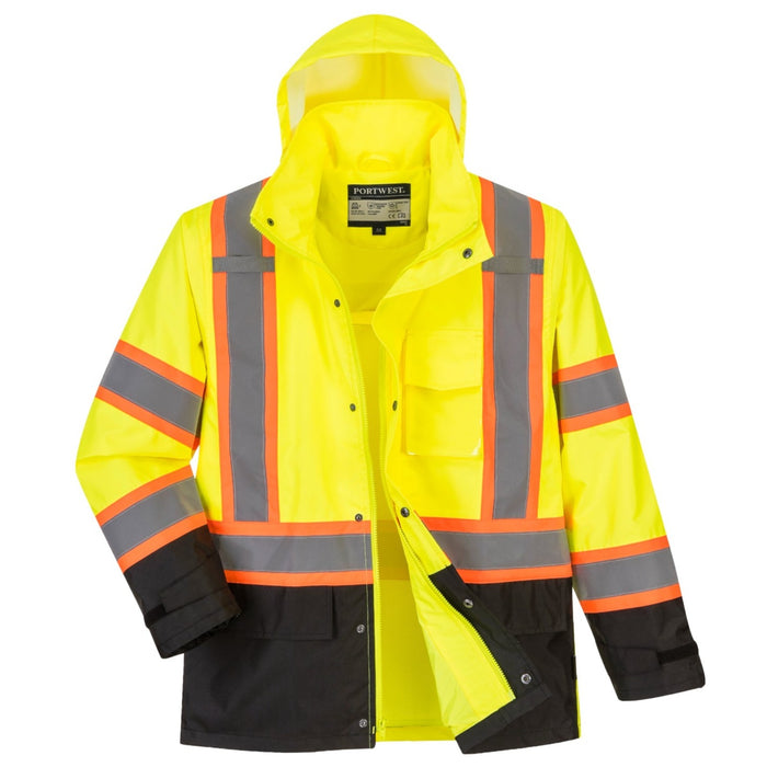 PORTWEST® Hi Vis Raincoat (Contrast Tape) - ANSI Class 3 - US361 - Safety Vests and More