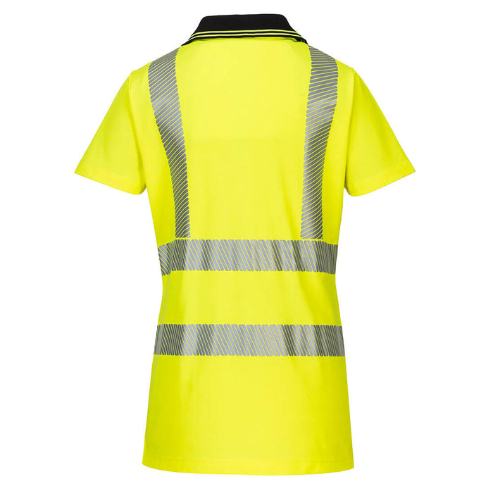 PORTWEST® Women's Pro Polo Shirt Yellow/Black LW72 ANSI Class 2 - Safety Vests and More