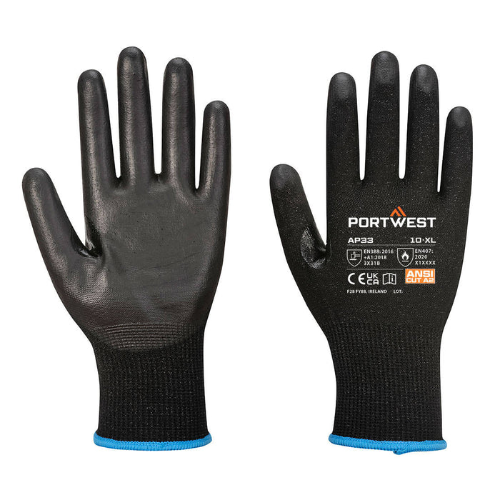 PORTWEST® LR15 PU Touchscreen Gloves - ANSI Cut Level A2 - AP33 - 12 Pairs/Pack
