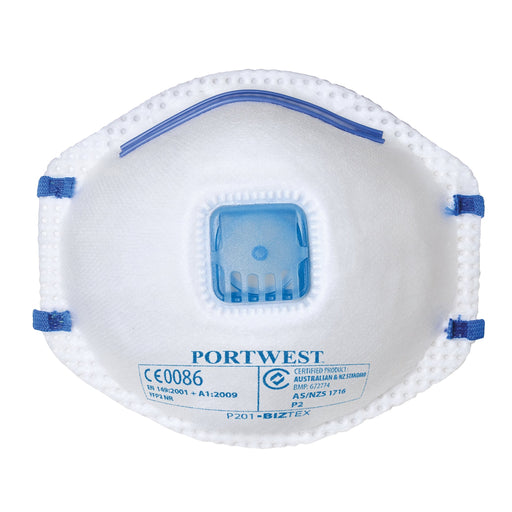 PORTWEST® N95 Valved Face Mask 10 pcs Pack - White P201 - Safety Vests and More