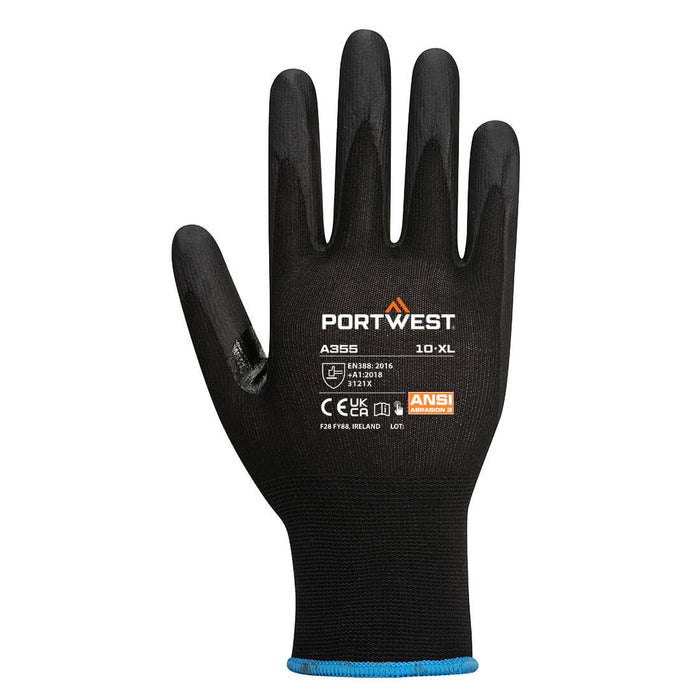 PORTWEST NPR15 Nitrile Foam Touchscreen Gloves - ANSI Cut Level A1 - A355 - 12 Pairs/Pack