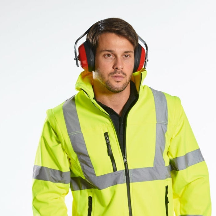 PORTWEST® Classic Ear Protection Ear Muffs - Red PW40 NRR 22dB - Safety Vests and More
